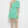 Jonathan Simkhai Adriana Abstract Fern One Shoulder Mini Dress New