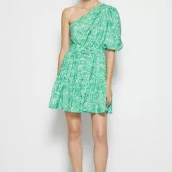 Jonathan Simkhai Adriana Abstract Fern One Shoulder Mini Dress New