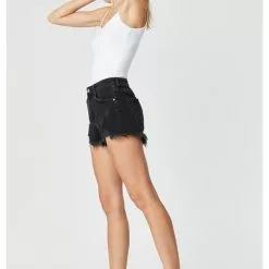 Mavi Rosie Shorts In Smoke Ripped 90's