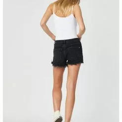 Mavi Rosie Shorts In Smoke Ripped 90's