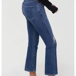 Citizens Of Humanity Demy Cropped Flare Denim In Distressed Tempo Sustainable