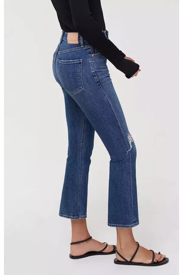 Citizens Of Humanity Demy Cropped Flare Denim In Distressed Tempo Sustainable 2 Citizens Of Humanity Demy Cropped Flare Denim In Distressed Tempo Sustainable