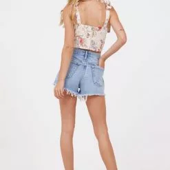 Hausen Floral Eyelet Top
