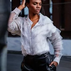 AS By DF Nico Blouse In Mist New