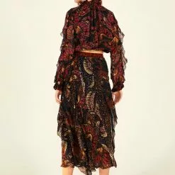 Farm Rio Butterfly Sky Blouse