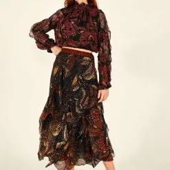 Farm Rio Butterfly Sky Blouse