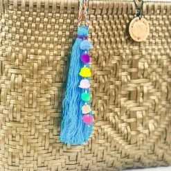 Maria Victoria Turquoise Bag Tassel New