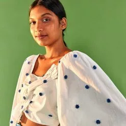 Farm Rio New Blue Flowers Crop Top