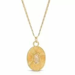 Elizabeth Stone New Aura Pendant - Moonstone