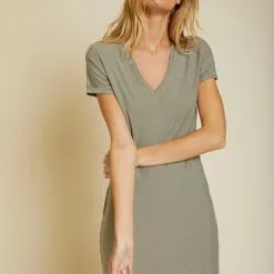 Nation LTD Blair T-Shirt Dress In Dirty Martini Sustainable