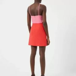 French Connection New Whisper Colorblock Cutout Dress