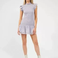 French Connection Elao Verona Crepe Smocked Dress