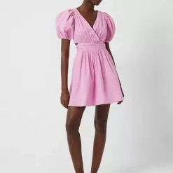 French Connection New Rhodes Poplin V Neck Dress