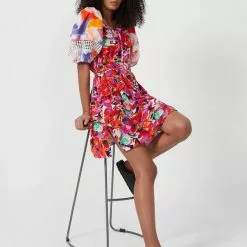 French Connection Isadora Poplin Bardot New