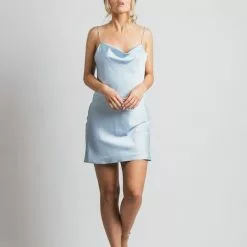 New Hemline Exclusive Frida Dress In Light Blue