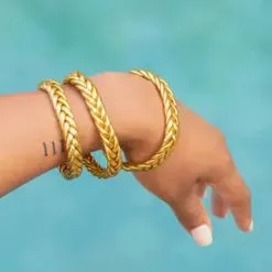 Hemline Fav Kumali Double Braided Bracelet New