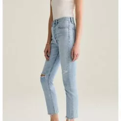 AGOLDE New Riley Crop Hi Rise Straight Crop Jean In Shatter
