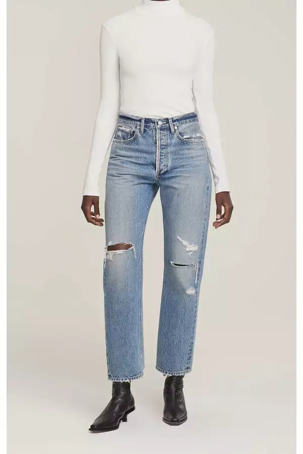 AGOLDE 90's Mid Rise Loose Fit In Streamline New 1 AGOLDE 90's Mid Rise Loose Fit In Streamline New