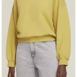 AGOLDE Balloon Sleeve Sweatshirt In Split Pea Sustainable