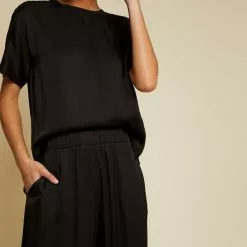Nation LTD Sustainable Allison Oversized Tee In Black