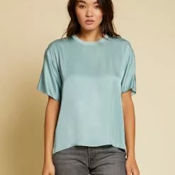 Nation LTD Allison Oversized Tee In Seafoam Sustainable