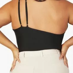 We Wore What Asymmetrical Bodysuit New