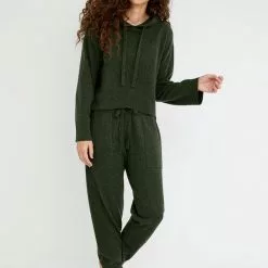 Bella Dahl Pocket Jogger In Heather Olive Sustainable