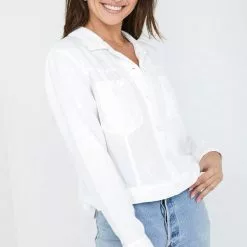 Bella Dahl Long Sleeve Seamed Shacket