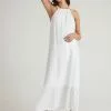 Bella Dahl Ruffle Hem Halter Maxi Dress