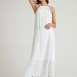 Bella Dahl Ruffle Hem Halter Maxi Dress