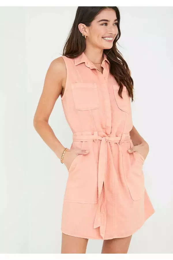 Bella Dahl Sustainable Sleeveless Seamed Mini Dress 1 Bella Dahl Sustainable Sleeveless Seamed Mini Dress