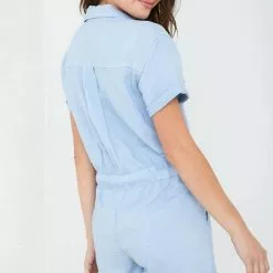 Bella Dahl Short Sleeve Button Front Romper