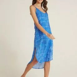 Bella Dahl Sustainable Tie Back Dress In Blue Sky