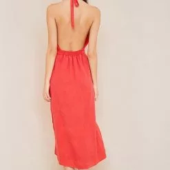 Bella Dahl Sustainable Smocked Waist Halter Midi Dress