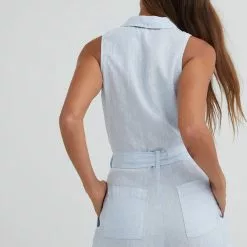 Bella Dahl Sleeveless Zip Up Romper