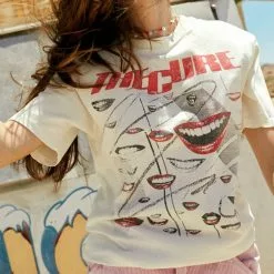 Daydreamer New The Cure Faded Smiles Weekend Tee