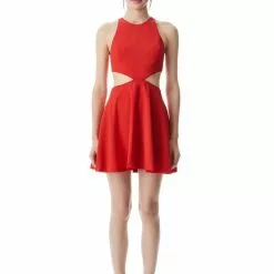 Alice & Olivia Cara Cut Out Mini Dress