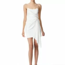 Alice & Olivia Svetlana Asymmetrical Draped Cami Dress