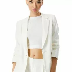 Alice & Olivia New Nigel Scrunched Cuff Blazer