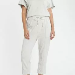 Pistola Clarisse French Terry Shoulder Pleat Jumpsuit New