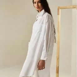 Deluc New Coral Shirt Midi Dress