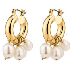 Sahira Pearl Mini Hoops New