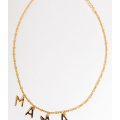 Clover Post New Mama Necklace In Yellow Gold