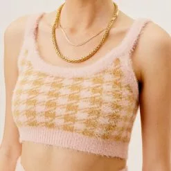 For Love And Lemons Cher Crop Tank Sweater Sustainable