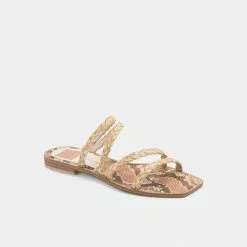 Dolce Vita Izabel Sandals In Light Natural Raffia