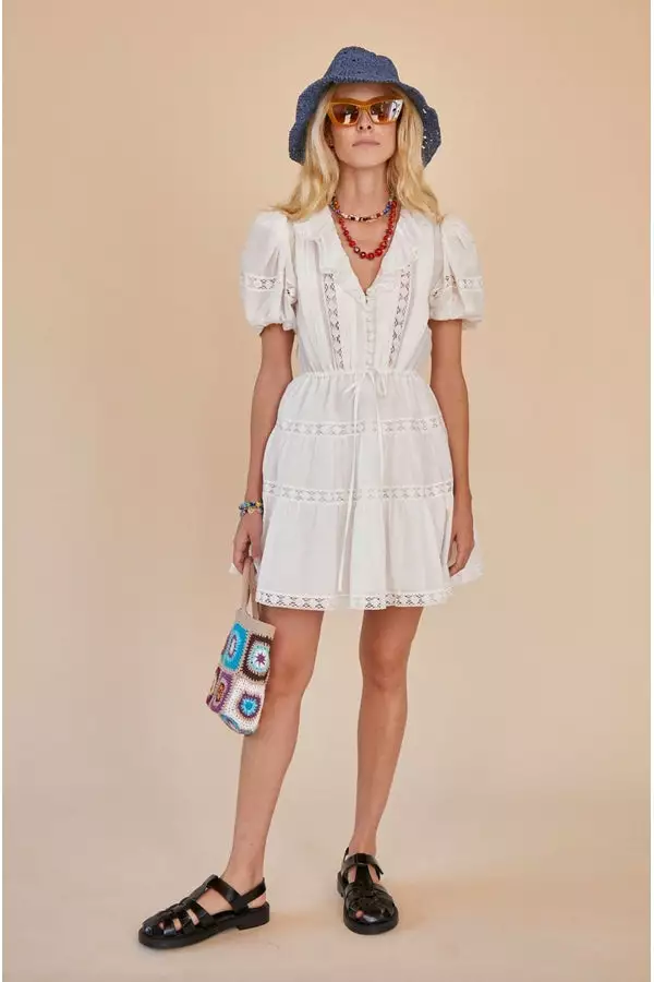 Hunter Bell New Darby Dress In White 1 Hunter Bell New Darby Dress In White