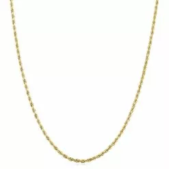 Elizabeth Stone Thin Rope Chain Necklace