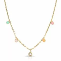Elizabeth Stone Candy Button Shaker Necklace