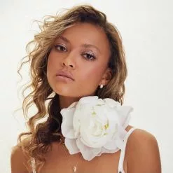 Elizabeth Stone Astra Disco Pave Huggies - Clear