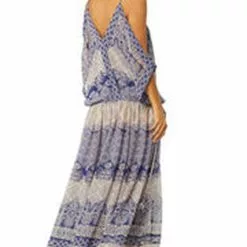 Misa Farah Dress In Majorelle Mixed Tile